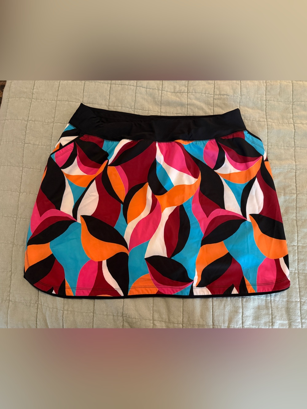 Lands' End Multicolor Wave-Print Skort